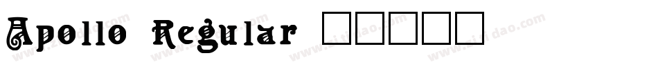 Apollo Regular字体转换